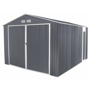 Gardiun Garaje En Acero Galvanizado Durham 15.36m² 480 x 320 x 235 cm Grey