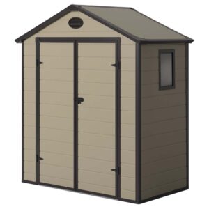 Gardiun Caseta En Resina Rosetta 1.92m² 188 x 102 x 225 cm Beige / Chocolate