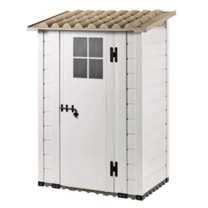 Gardiun Caseta En Resina Tuscany Evo 100 1 Puerta 1.32m² 139 x 95 x 201 cm White / Beige
