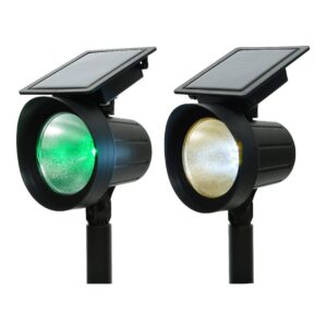 Edm Conjunto 2 Estacas Proyector Solar Led 83452 One Size Black