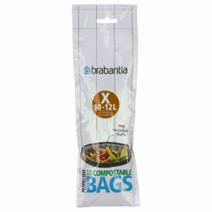 Brabantia Bolsa Basura Especial Perfectfit Bin Liner Compost Type X 12l 10 Unidades One Size White / Brown