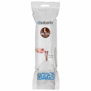 Brabantia Bolsa Basura Especial Perfectfit Bin Liner Type L 40-45l 10 Unidades One Size White / Brown