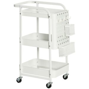 Homcom Carrito Cocina Ruedas 850-185wt One Size Beige