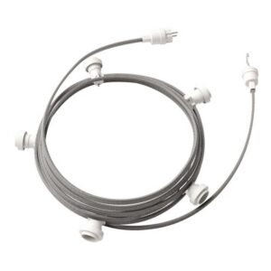 Creative Cables Guirnalda Lumet System Cz04 5 Bombillas 7.5 M One Size White / Black