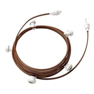 Creative Cables Guirnalda Lumet System Cz22 5 Bombillas 7.5 M One Size Black / Brown / White