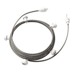 Creative Cables Guirnalda Lumet System Ecc37 5 Bombillas 7.5 M One Size Black / White / Grey