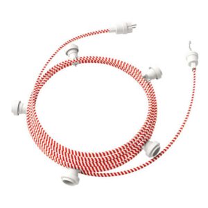 Creative Cables Guirnalda Lumet System Ecm39 5 Bombillas 7.5 M One Size White / Red