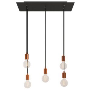 Creative Cables Lámpara Colgante Rose-one Xxl 5 Caídas One Size Matt Black