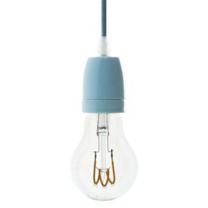 Creative Cables Lámpara Colgante Textil Y Porcelana 1.2 M One Size Light Blue