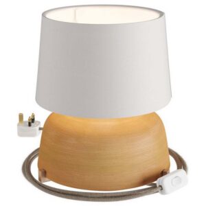 Creative Cables Lámpara Coppa Cerámica Enchufe Inglés One Size Terracotta / White