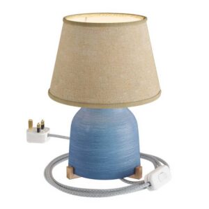 Creative Cables Lámpara Imperio Cerámica Con Bombilla Enchufe Inglés One Size Blue / Brown