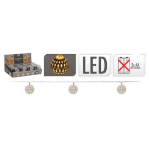 Decorative Lighting Guirnalda A Pilas 10 Led 1.3 M One Size Warm White / White