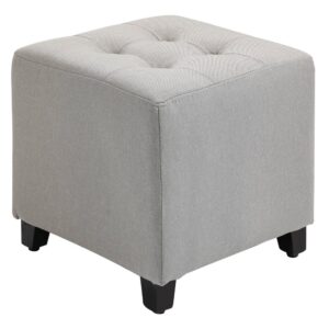 Homcom Taburete Acolchado Con Patas De Madera One Size