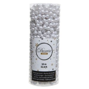 Decoris Cadena Bolas Decorativas Navideñas 10 M One Size White