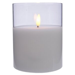 Decoris Vela Led Vaso Cristal 13 Cm One Size White