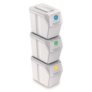 Prosperplast Cubos Reciclaje 60l 3 Unidades One Size White