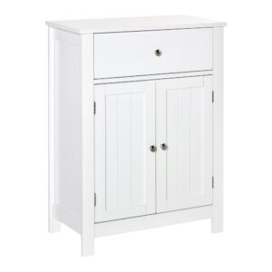 Kleankin Armario De Baño Con 1 Cajón 2 Puertas One Size