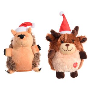 Decoris Muñeco Navidad Reno Y Erizo Canta Y Baila One Size Multicolor
