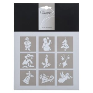 Decoris Plantilla Removible 9 Diseños 25x18.5 Cm One Size White