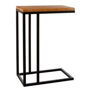 Mica Decorations Mesa Auxiliar Lateral Oskar 66x46x30 Cm One Size Black / Brown