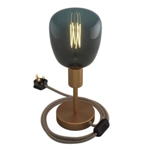 Creative Cables Lámpara Mesa Alzaluce 10 Cm UK Plug Satin Brass