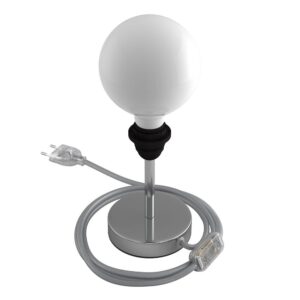 Creative Cables Lámpara Mesa Sin Pantalla Alzaluce 10 Cm UK Plug Chrome Plated