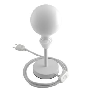 Creative Cables Lámpara Mesa Sin Pantalla Alzaluce 10 Cm UK Plug Matte White