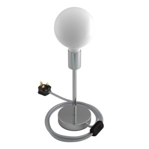 Creative Cables Lámpara Mesa Alzaluce 20 Cm UK Plug Chrome Plated