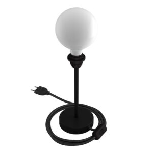 Creative Cables Lámpara Mesa Sin Pantalla Alzaluce 20 Cm UK Plug Matt Black