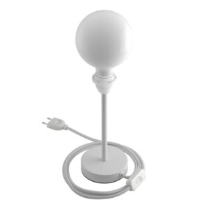 Creative Cables Lámpara Mesa Sin Pantalla Alzaluce 20 Cm UK Plug Matte White