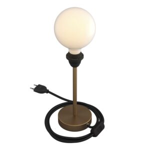 Creative Cables Lámpara Mesa Sin Pantalla Alzaluce 20 Cm UK Plug Satin Brass