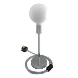 Creative Cables Lámpara Mesa Alzaluce 25 Cm EU Plug Chrome Plated