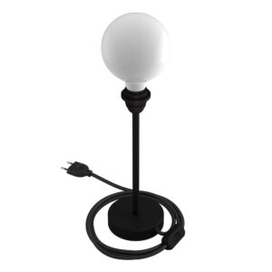 Creative Cables Lámpara Mesa Sin Pantalla Alzaluce 25 Cm UK Plug Matt Black