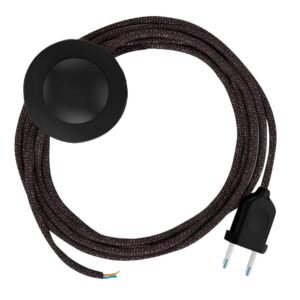Creative Cables Cable Lámpara Pie Rl03 Sparkly 3 M One Size Grey / Black