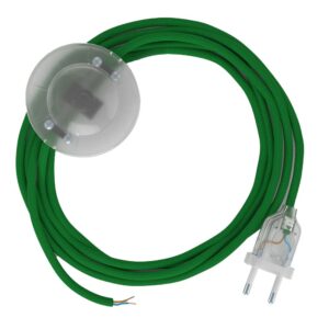 Creative Cables Cable Lámpara Pie Rm06 3 M One Size Green / Clear