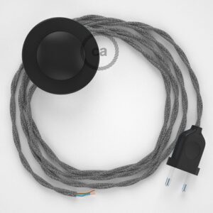 Creative Cables Cable Lámpara Pie Tn02 3 M One Size Grey / Black