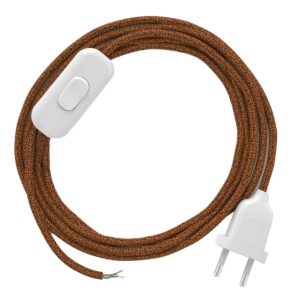 Creative Cables Cable Lámpara Rl22 Sparkly 1.8 M One Size Copper / White
