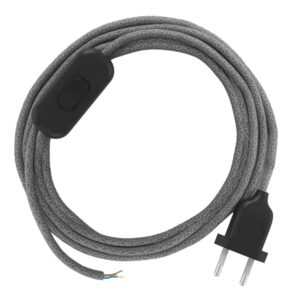 Creative Cables Cable Lámpara Rn02 1.8 M One Size Grey / Black