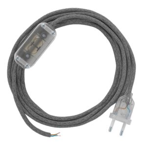Creative Cables Cable Lámpara Rn02 1.8 M One Size Grey / Clear
