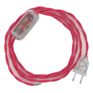 Creative Cables Cable Lámpara Tm08 1.8 M One Size Fuchsia / Clear