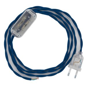 Creative Cables Cable Lámpara Tm12 1.8 M One Size Blue / Clear