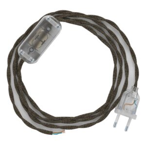 Creative Cables Cable Lámpara Tn04 1.8 M One Size Brown / Clear