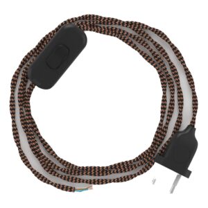 Creative Cables Cable Lámpara Tz22 1.8 M One Size Black / Brown