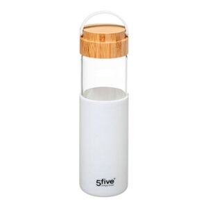 5 Five Botella Vidrio Con Silicona Blanc Kitchen 0.55l One Size White / Brown
