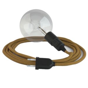 Creative Cables Lámpara Colgante Con Enchufe Uk Rc31 3 M One Size Golden Honey / Black