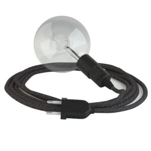 Creative Cables Lámpara Colgante Con Enchufe Uk Rl03 3 M One Size Grey / Black