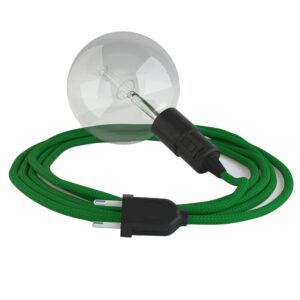 Creative Cables Lámpara Colgante Con Enchufe Uk Rm06 5 M One Size Green / Black