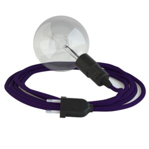 Creative Cables Lámpara Colgante Con Enchufe Uk Rm14 3 M One Size Violet / Black