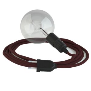 Creative Cables Lámpara Colgante Con Enchufe Uk Rm19 5 M One Size Burgundy / Black
