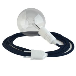 Creative Cables Lámpara Colgante Con Enchufe Uk Rm20 5 M One Size Dark Blue / White